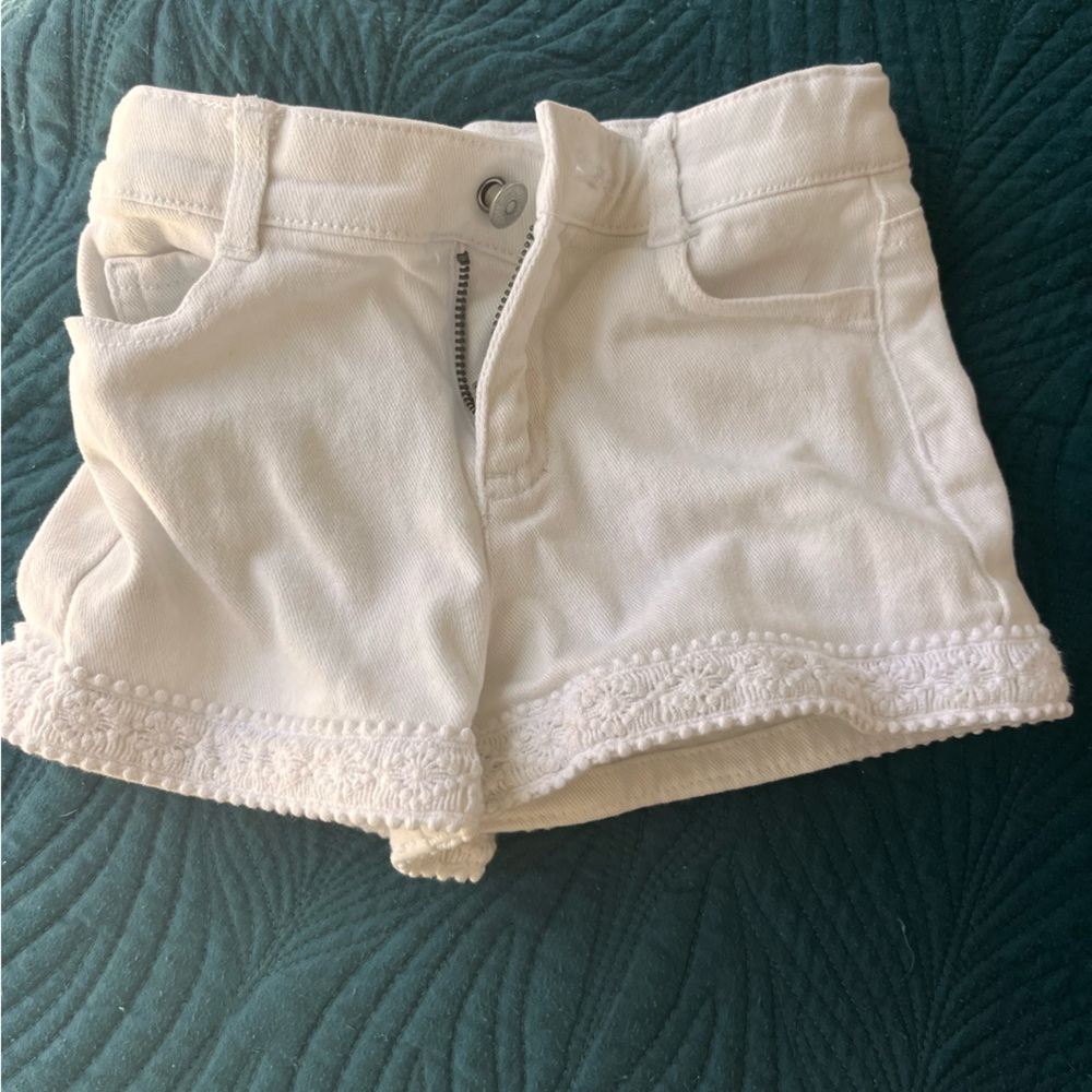 Jamie and Jack white denim shorts 18-24m